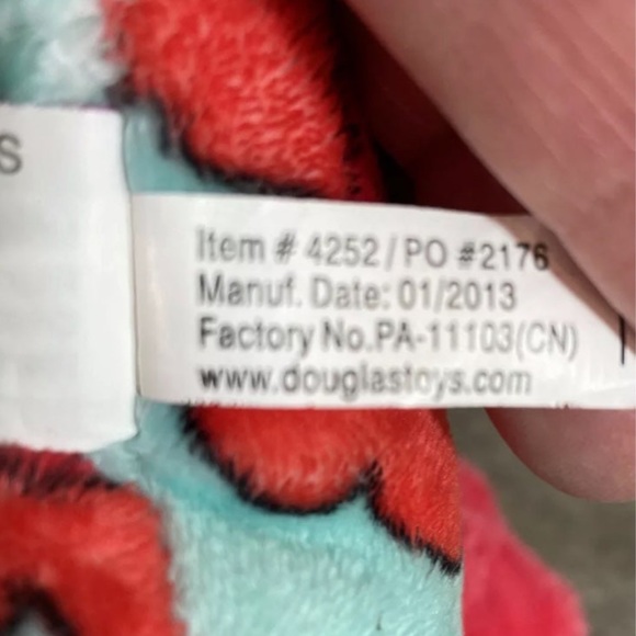 Douglas Cuddle Toy Valery Aqua Blue Flower Penguin Fuzzles Plush Bird - Picture 10 of 10